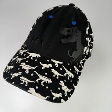 T-REX Hat Boys Black White Dinosaur Snapback One Size Cotton Adjustable
