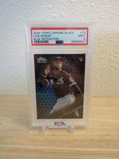 2020 Topps Chrome Black Luis Robert Jr Blue Refractor /75 RC Rookie PSA 9 