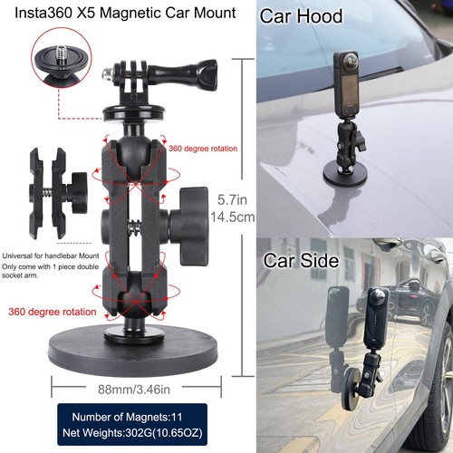 Kit Accesorios para insta360 X5,Incluye Estuche de Transporte con Cinturón,2 Piezas Metal... - Imagen 6 de 9