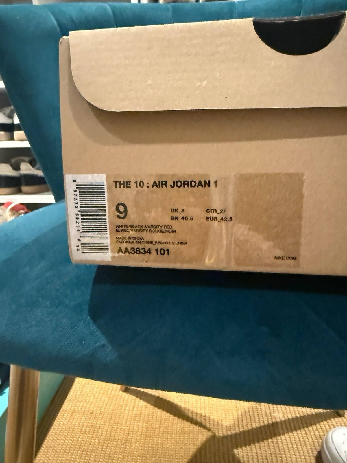 Nike Air Jordan 1 Retro High Off-White, Chicago, UK, Size 8 US, 9 EU, 42.5 image 8
