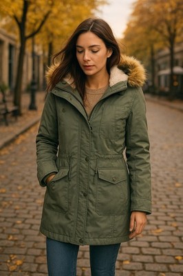 Alpha Industries Parka  Fishtail III  Hooded Jacke Kapuze gefüttert oliv