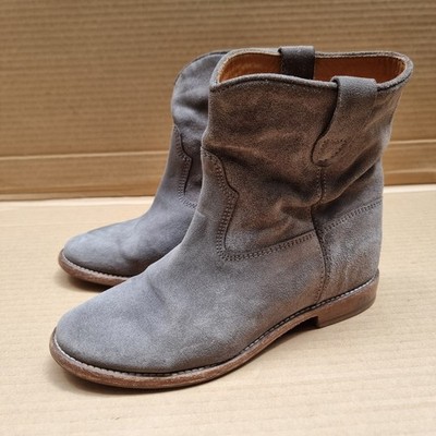 Isabel Marant Suede Ankle Boots 8n Gray EUR 37