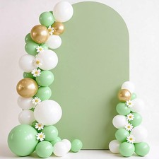 6 FT Arch Backdrop Cover, Wedding Sage Green Arch Covers Stretchy Backdrop Sp...
