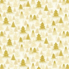 Merry Christmas Fabric Tree Allover Gold Cream Timeless Treasures YARD