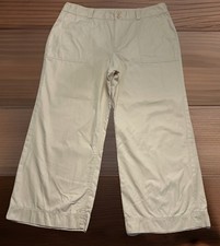 Women  s Lauren Ralph Lauren Wide Leg Crop Pants Sz 16 NICE