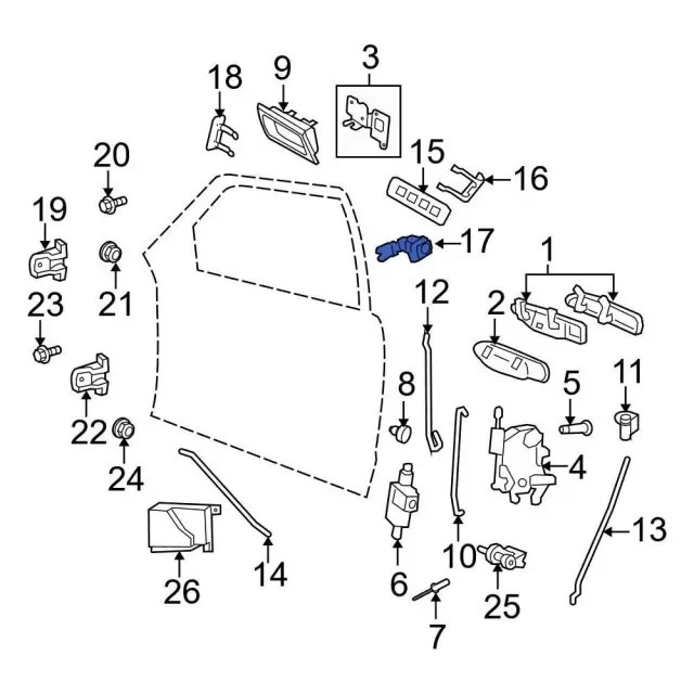 Cilindro de bloqueo genuino Ford Crown Victoria Grand Marquis 6W3Z-542190-A Foto 3 de 4