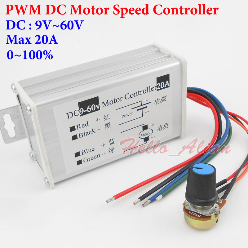 Regulador De Velocidad Para Motor DC - PWM 20A (9-60V)