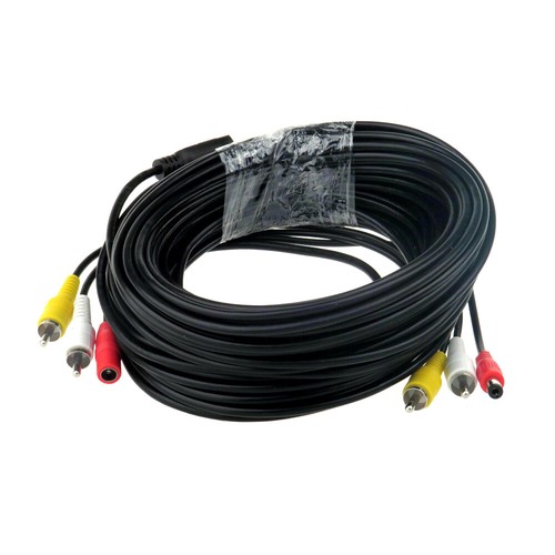 CCTV Camera Extension Cable Phono RCA AV Audio Video DC Power Lead Black 5 - 50m - Picture 11 of 12