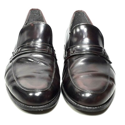 Stacy Adams Mens Dark Burgundy Leather Horsebit Slip On  display picture 3