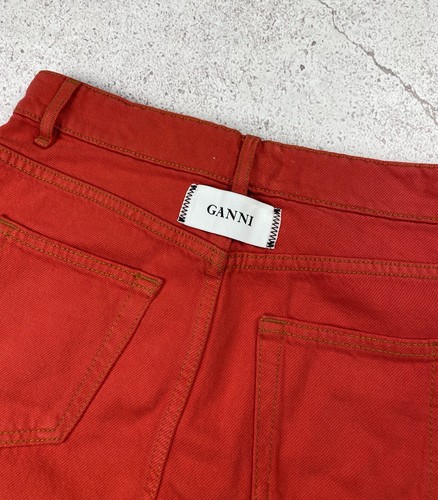 Ganni Womens Cotton Denim Mini Skirt Size 38 / S - Picture 7 of 11
