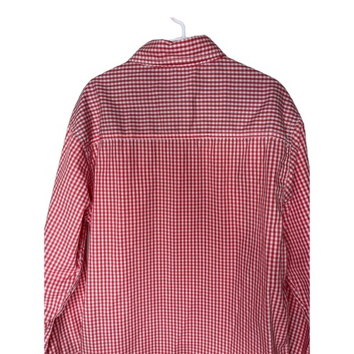 Nautica Top Boys Long Sleeve Button Down Shirt Sz Medium 10 12 Kids Orange Fall - Picture 10 of 12
