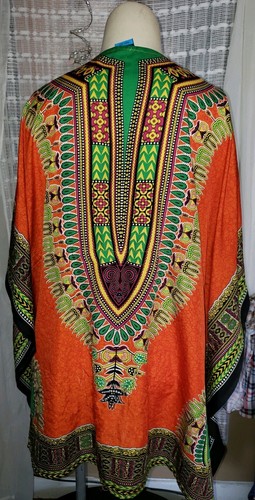 CALIFORNIA WOMAN Caftan K-Sleeve Kaftan Cocktail Fancy Beach TOP 32" FREE #PBL - Picture 4 of 4