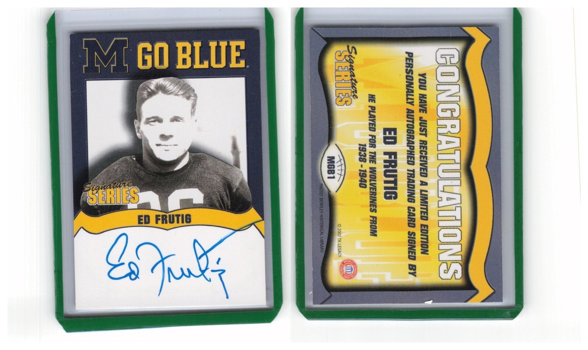 （当時物）MIGNION COLLECTION TAKE AUTOGRAPH 2002 2002-09 Michigan TK Legacy Go Blue Autograph Auto #MGB1 Ed