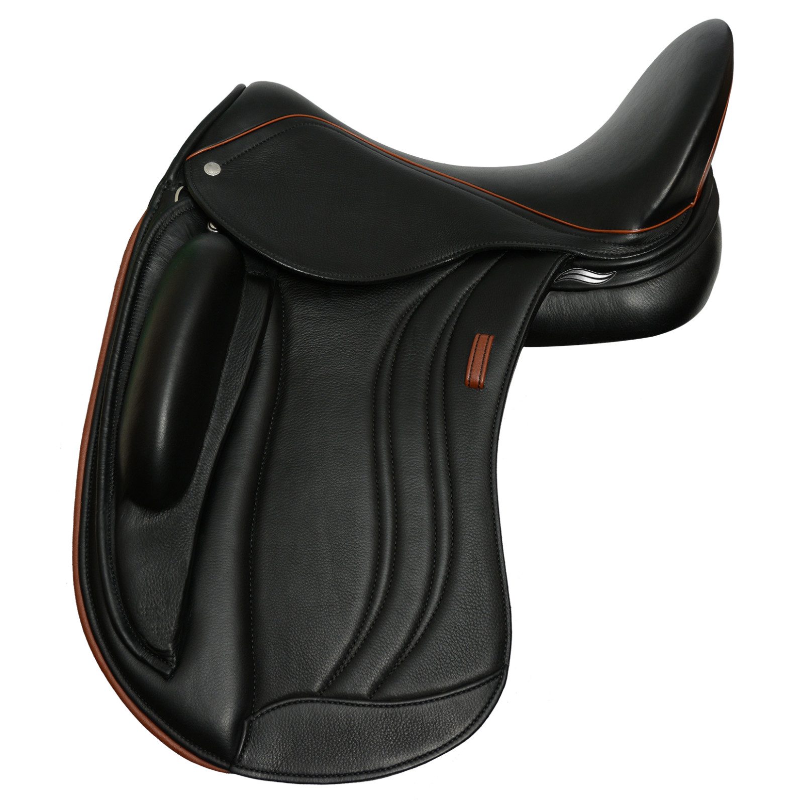 Leather Dressage Monoflap Saddle Brand New Adjustable Gullets, Size 17" to 18"
