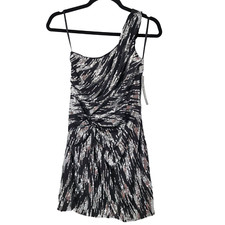 As You Wish Women's Small Sequined Party Dress One Shoulder Twist Accent Formal