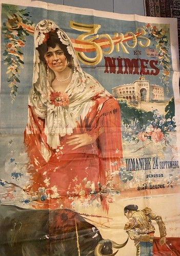 Affiche Corrida :Plaza de Toros de Nimes : 24 septembre 1922. grande affiche. - Picture 7 of 10
