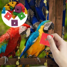 100PCS Parrot Wooden Chip Toys Bird Playing Toys Parrot Bite Toys Mixed Color 