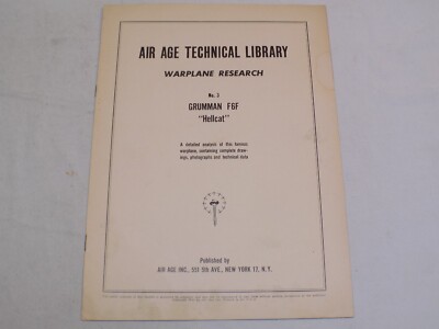 Air Age Technical Library Warplane Research Grumman FGF Hellcat Booklet Old 1944