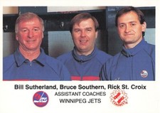 WINNIPEG JET 1988-89 POLICE CARD BILL SUTHERLAND, BRUCE SOUTHERN, RICK ST.CROIX