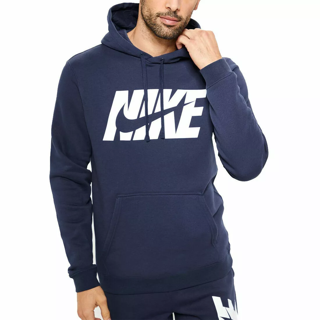 Neuf surv tement complet homme NIKE Navy Sports haut et bas polaire capuche ta