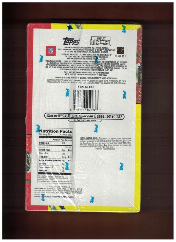 2005 TOPPS BAZOOKA FOOTBALL Sealed Hobby Box 24/8 CARDS POSSABLE Aaron Rodgers R - Image 2 of 2
