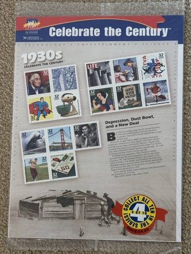 Celebrate the Century Stamps, Full sets 5 Unopened sheets, 1900, 10, 20, 30, 60 - Picture 5 of 11