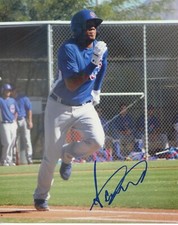 JEIMER CANDELARIO SIGNED 8X10 PHOTO PHOTOGRAPH CHICAGO CUBS DETROIT TIGERS COA
