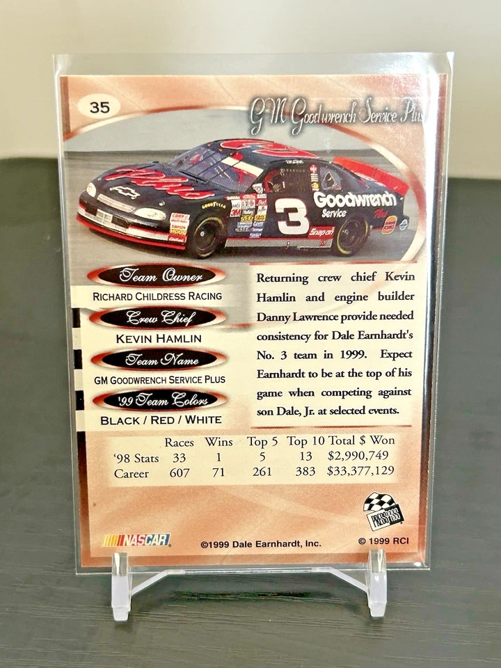 Lot of 5 1999 Dale Earnhardt Press Pass Stealth/Premium Cards Base, Octane, SST - Image 3 of 4