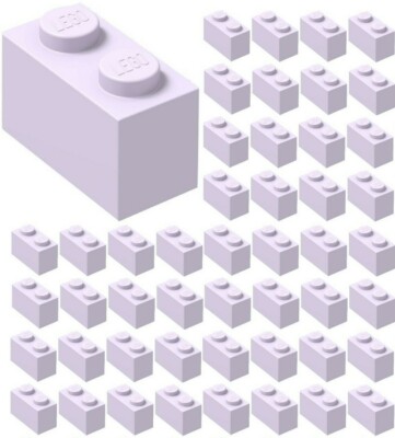  50x NEW LEGO 1x2  LAVENDER purple Bricks # 3004 BULK Parts City Building