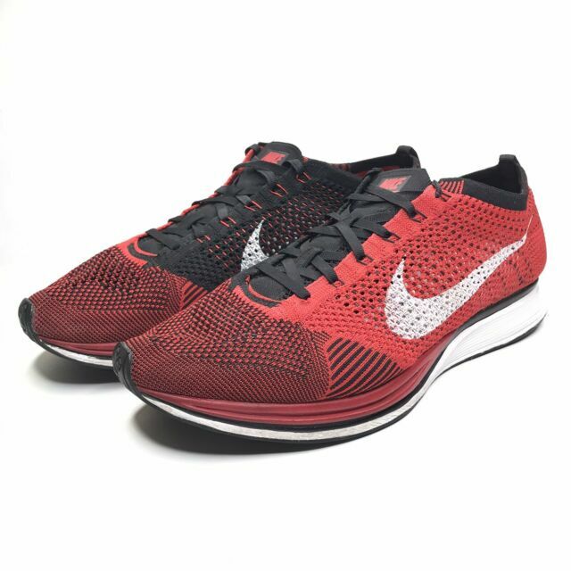 red flyknit racer