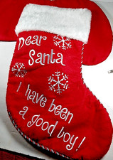 Kurt S. Adler Monogrammed Stocking, 16 inches, Red  White