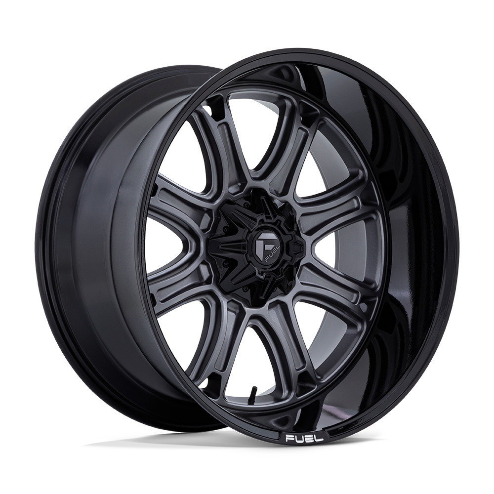 Image of 4 22 Inch Gray Wheels Rims Chevy GMC Silverado 2500 3500 Truck 8x180 Fuel FC853