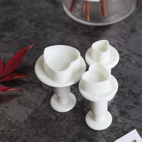 3Pc Heart Fondant Plunger Set Valentines Love Sugar Craft Cake Decorating BATAU - Picture 10 of 12