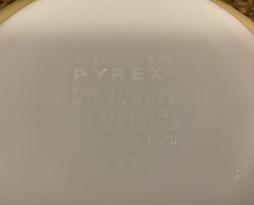 VINTAGE Pyrex Shenandoah #401 - #403 Green Ivy Yellow Nesting Mixing Bowls MINT - Picture 16 of 21