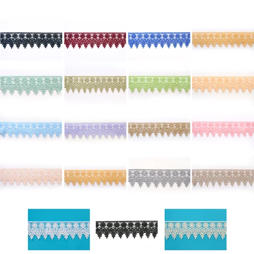 2.5" Black Navy Lilac Green Gray Pink White Venice Guipure Lace Trim By Yardage