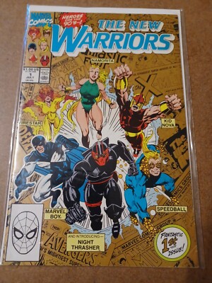 New Warriors #1 Comic Book - Gold Edition 2nd Print - Pic!