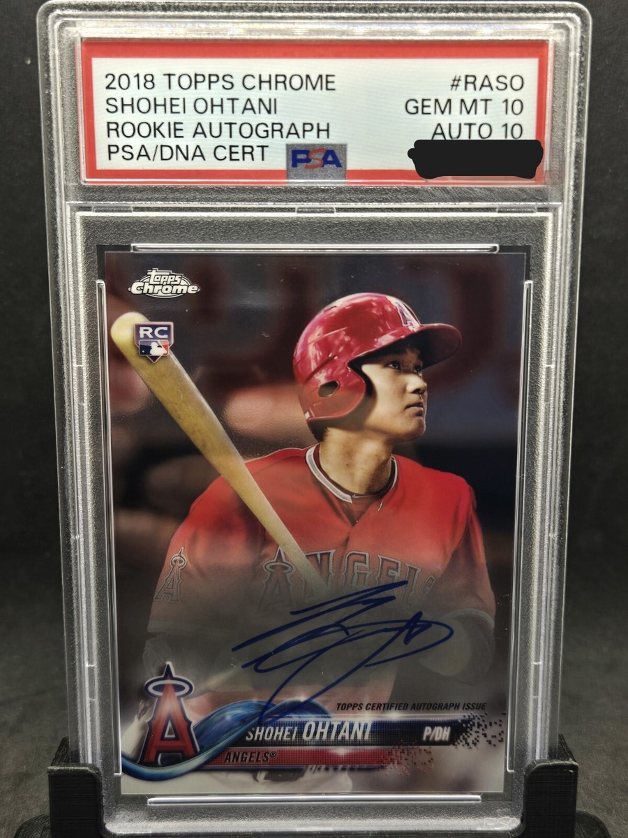 SHOHEI OHTANI 2018 TOPPS CHROME AUTO RC #RA-SO GEM PSA 10 ANGELS