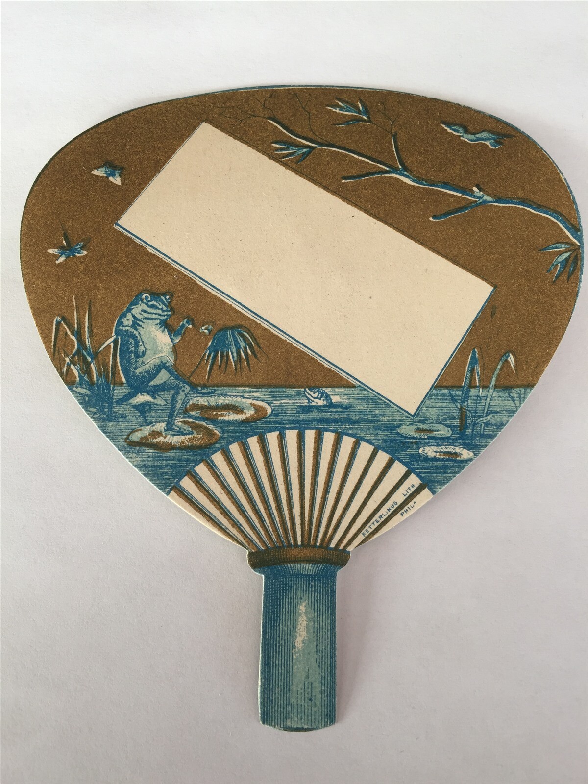 Frog Relaxing on Lily Pad, Die-Cut Fan Victorian Trade Card *VT14 | eBay