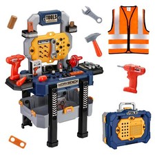 Kids Tool Bench With Realistic Tools And Electric Drill Suitable For 35 Year Old
