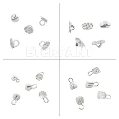 10PCs ETERFANT Dental Orthodontic Lingual Buttons Bondable Round/Rectangular