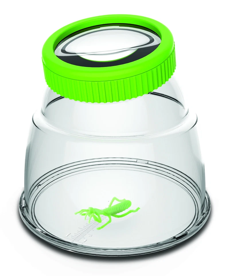 EDU-TOYS Riesen Becherlupe Insektenbetrachter 80mm Linse mit Sicherheitsverschluss