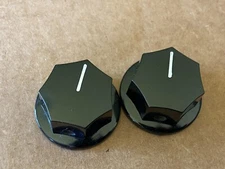 2 New Black Bakelite Pointer Knobs 1.3125" for Guitar Amplifier Tube Amp A (Qty)