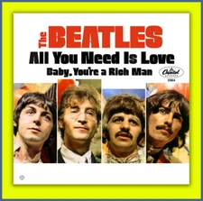 The Beatles All You Need Is Love 45 Pic Sleeve #2 - No Record -