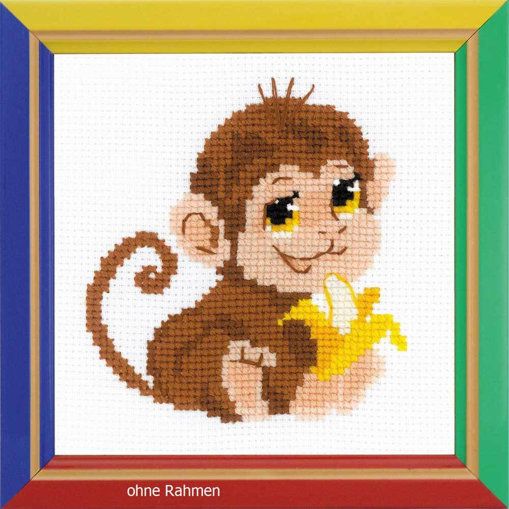 Riolis counted cross stitch Kit Monkey, DIY