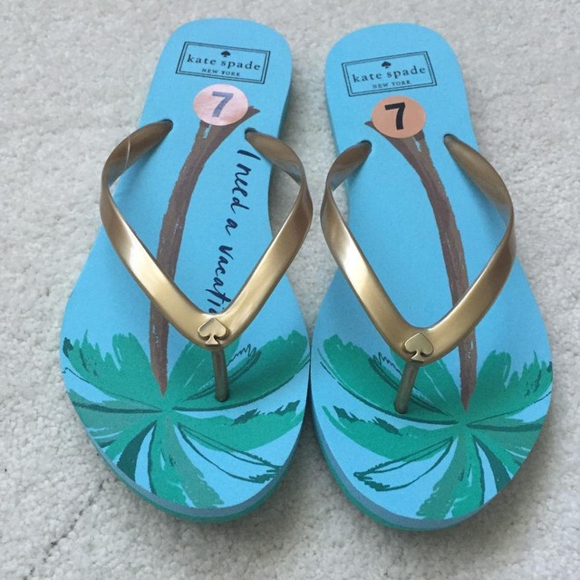 kate spade i need a vacation flip flops