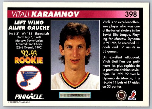 1992-93 Score Pinnacle Hockey #391 to #420 - Rookie cards PICK FROM LIST - Picture 19 of 63