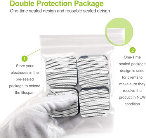 AUVON TENS Unit Pads Electrode Patches with Upgraded Self-Stick Performance and - 第 6/12 張圖片
