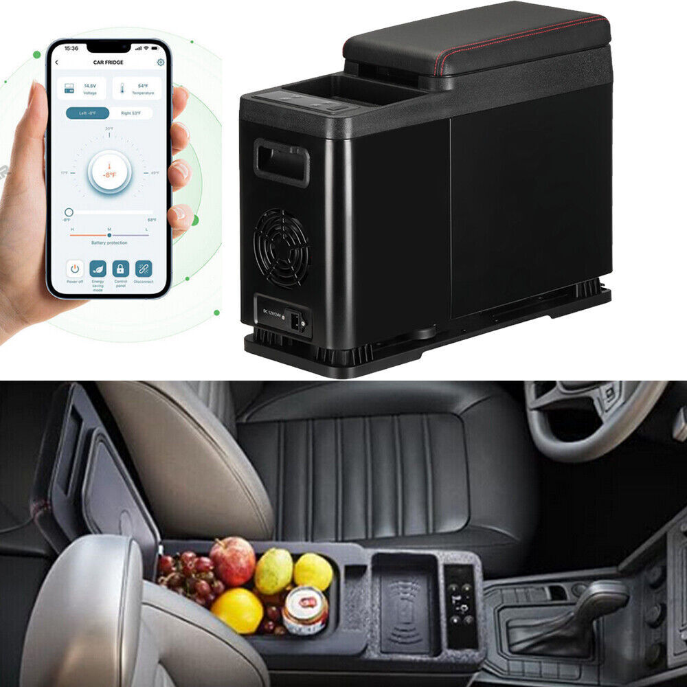 Compressor Cool Box 8L 12V Centre Console w/ Fridge Freezer Fits