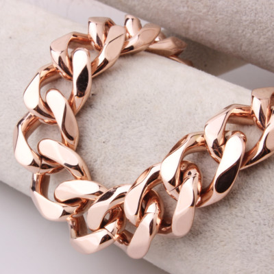 Heavy 13/15mm Mens Chain Stainless Steel Cut Curb Cuban Link Bracelet Necklace