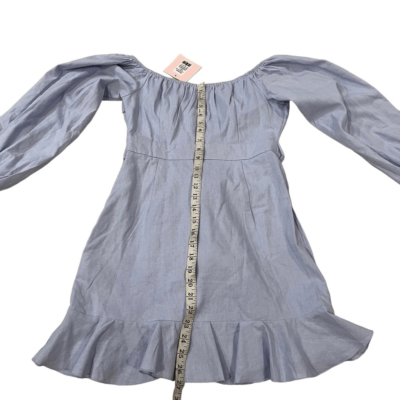 Showpo CANT MOVE ON DRESS IN POWDER BLUE LINEN LOOK size 6 | eBay
